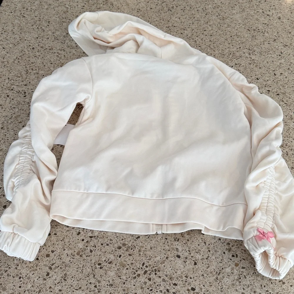 Puma Kids Ivory Jacket with Pink Details
